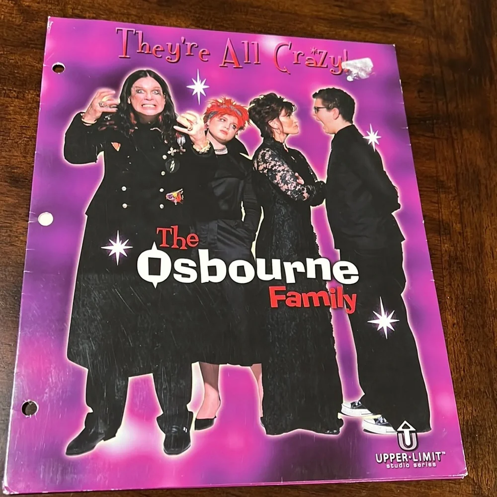 2 Ozbourne Family They Are All Crazy Vintage 2002 Notebook Binder Trapper Keeper